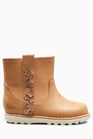 Flower Detail Boots (Younger Girls)